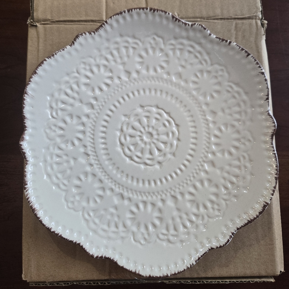 Platzgraff Chateau Cream Stoneware Salad Plates Set of 4